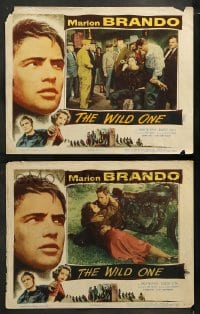 1k995 WILD ONE 2 LCs 1953 Laszlo Benedek, images of Marlon Brando, Murphy!