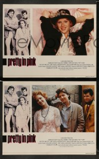 1k275 PRETTY IN PINK 8 English LCs 1986 great images of Molly Ringwald, Andrew McCarthy & Jon Cryer!