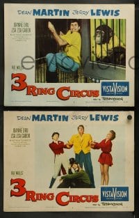 1k452 3 RING CIRCUS 6 LCs 1954 Dean Martin & clown Jerry Lewis, Joanne Dru, Zsa Zsa Gabor