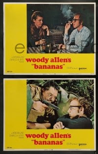 1k044 BANANAS 8 LCs 1971 wacky images of Woody Allen, Louise Lasser, Howard Cosell, classic comedy!