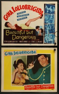 1k048 BEAUTIFUL BUT DANGEROUS 8 LCs 1957 great images of super sexy Gina Lollobrigida!