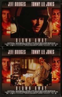 1k057 BLOWN AWAY 8 LCs 1994 cool intense image of Jeff Bridges & Tommy Lee Jones!