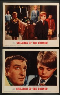1k083 CHILDREN OF THE DAMNED 8 LCs 1964 beware the creepy kid's eyes that paralyze!