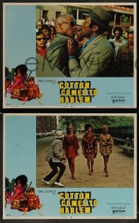 1k086 COTTON COMES TO HARLEM 8 LCs 1970 Godfrey Cambridge, St. Jacques, directed by Ossie Davis