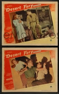 1k715 DESERT FURY 3 LCs 1947 Burt Lancaster, Lizbeth Scott, John Hodiak, Astor, Corey, film noir!
