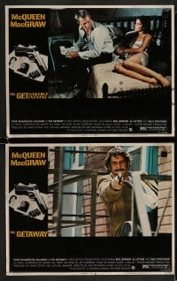 1k406 GETAWAY 7 LCs 1972 Steve McQueen, Ali McGraw, Sam Peckinpah, cool action images!
