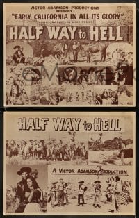 1k152 HALF WAY TO HELL 8 LCs 1961 Al Adamson, David Lloyd, wacky teen western images!