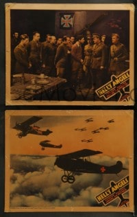 1k747 HELL'S ANGELS 3 LCs R1937 Howard Hughes World War I classic, cool cast and biplane images!