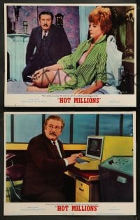 1k165 HOT MILLIONS 8 LCs 1968 Peter Ustinov embezzles, Maggie Smith bedazzles, Karl Malden, Newhart