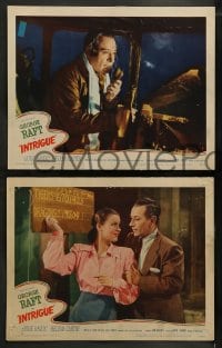 1k536 INTRIGUE 5 LCs 1947 George Raft in the Shanghai underworld with two dangerous women!