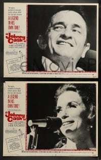 1k177 JOHNNY CASH 8 LCs 1969 great image of his wife, famous country music star June Carter!