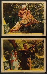 1k478 MAN-EATER OF KUMAON 6 LCs 1948 Sabu, Wendell Corey, Joanne Page, death stalks the hunter!