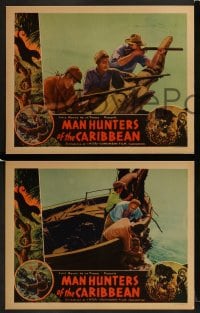 1k635 MAN HUNTERS OF THE CARIBBEAN 4 LCs 1938 Andre Roosevelt, wild jungle , animal images and art!