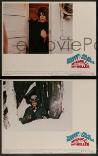 1k219 McCABE & MRS. MILLER 8 LCs 1971 great images of Robert Altman, Warren Beatty & Julie Christie
