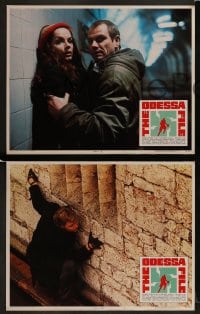1k642 ODESSA FILE 4 LCs 1974 Jon Voight, Maximilian Schell, Mary Tamm, Maria Schell!