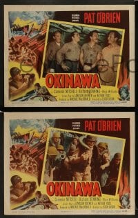 1k247 OKINAWA 8 LCs 1952 Pat O'Brien & Cameron Mitchell in World War II Japan!
