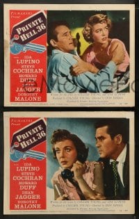 1k429 PRIVATE HELL 36 7 LCs 1954 sexy Ida Lupino makes men steal and kill, Don Siegel!