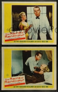 1k566 RAINS OF RANCHIPUR 5 LCs 1955 Lana Turner, Richard Burton, rains couldn't wash their sin away!