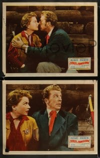 1k496 TICKET TO TOMAHAWK 6 LCs 1950 Dan Dailey & Anne Baxter in a heap big funny picture!