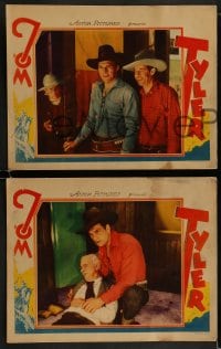 1k586 TOM TYLER 6 LCs 1940s stock lobby card with the cowboy star in different roles!