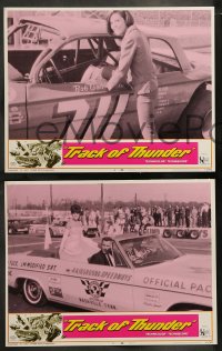 1k346 TRACK OF THUNDER 8 LCs 1967 Tom Kirk, cool images of early NASCAR stock car racing!