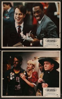 1k348 TRADING PLACES 8 LCs 1983 Dan Aykroyd & Eddie Murphy are getting rich & getting even!