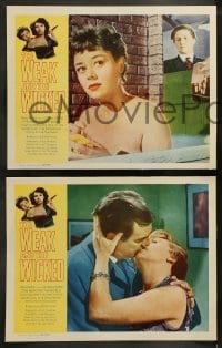 1k502 WEAK & THE WICKED 6 LCs 1954 bad girl Glynis Johns, strips bare raw facts of women in prison!