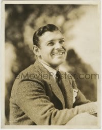 1m538 CLARK GABLE deluxe 10x13 still 1940s great smiling close up of the legendary leading man!