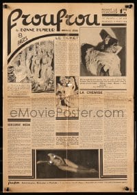 1m020 FROU-FROU French 15x21 newspaper March 11, 1936 many images of sexy nude women!