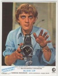1m213 BLOW-UP French LC REPRO 1967 Michelangelo Antonioni, great c/u of David Hemmings with camera!