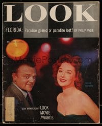 1m414 LOOK magazine March 20, 1956 James Cagney & Susan Hayward cover portrait by Robert Vose!
