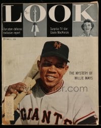 1m415 LOOK magazine May 3, 1955 The Mystery of Willie Mays, cover portrait by Earl Theisen!