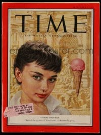 1m498 TIME magazine September 7, 1953 great Boris Chaliapin art of Audrey Hepburn on the cover!