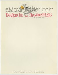 1m120 BEDKNOBS & BROOMSTICKS 9x11 letterhead 1971 Walt Disney, Angela Lansbury, great cartoon art!