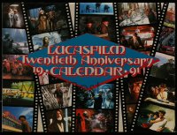 1m084 LUCASFILM 11x15 calendar 1991 great images from Star Wars, Indiana Jones & more!
