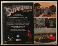 1m015 SUPERMAN 11x14 diorama cut-out set 1978 three different action sets, make it yourself!