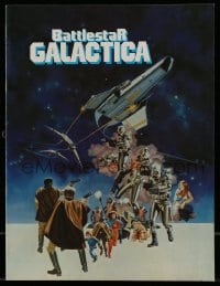 1m264 BATTLESTAR GALACTICA souvenir program book 1978 great sci-fi art by Robert Tanenbaum!