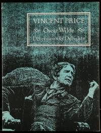 1m284 DIVERSIONS & DELIGHTS stage play souvenir program book 1980 Vincent Price as Oscar Wilde!
