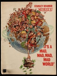 1m313 IT'S A MAD, MAD, MAD, MAD WORLD Cinerama souvenir program book 1964 cool art by Jack Davis!