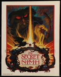 1m344 SECRET OF NIMH souvenir program book 1982 Don Bluth mouse fantasy cartoon, Hildebrandt art!