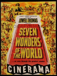 1m345 SEVEN WONDERS OF THE WORLD Cinerama souvenir program book 1956 famous landmarks in Cinerama!