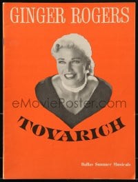1m364 TOVARICH stage play souvenir program book 1967 starring Ginger Rogers!