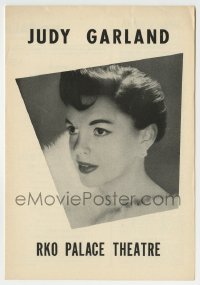 1m157 JUDY GARLAND 4pg program 1956 performing live at the RKO Palace Theatre on Broadway!