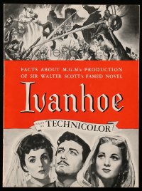 1m048 IVANHOE promo book 1952 pretty Elizabeth Taylor, Robert Taylor & Joan Fontaine!
