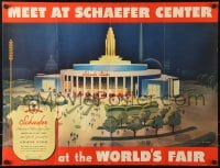 1m242 SCHAEFER CENTER promo brochure 1939 Lorime deco art of it at the World's Fair in New York!