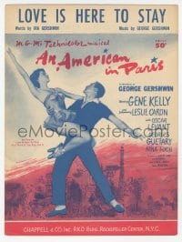 1m174 AMERICAN IN PARIS sheet music 1951 George & Ira Gershwin's Love is Here to Stay!