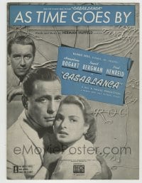 1m181 CASABLANCA sheet music 1942 Humphrey Bogart, Ingrid Bergman, classic As Time Goes By!