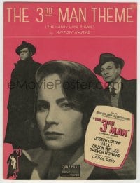 1m202 THIRD MAN pink cover sheet music 1949 Orson Welles classic noir, The Harry Lime Theme!