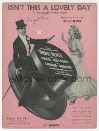 1m204 TOP HAT sheet music 1935 Fred Astaire & Ginger Rogers, Isn't This a Lovely Day!
