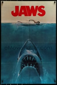 1m402 JAWS magazine 1975 folds out into a monster 23x34 color poster with great movie images!